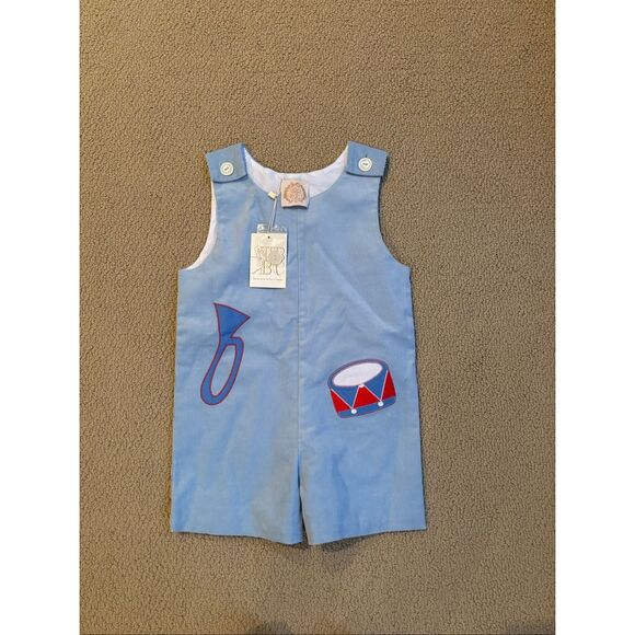 NWT The Beaufort Bonnet Company Jack Keene Jon Jon in a light blue corduroy with - Picture 2 of 7